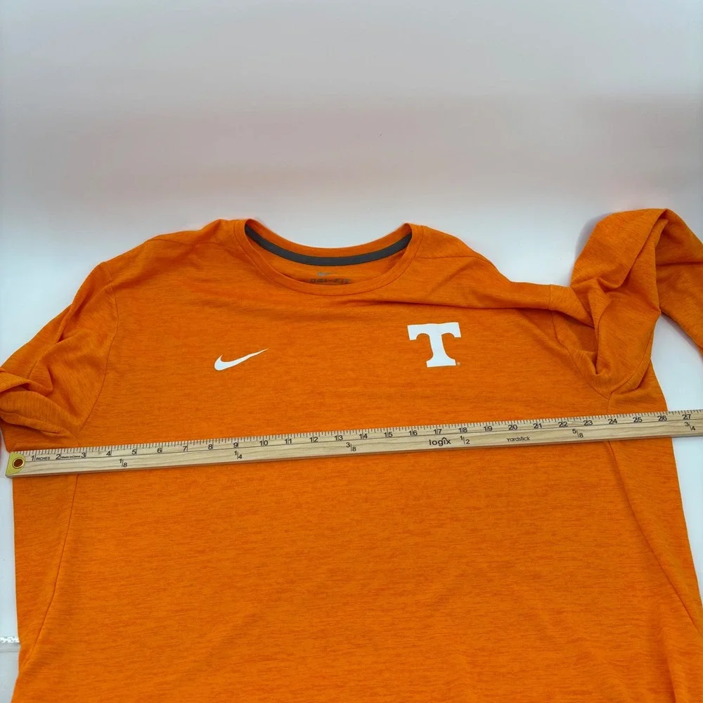 Nike Mens Long Sleeve T-Shirt XXL Orange Tennessee Volunteers Dri-Fit Rocky Top